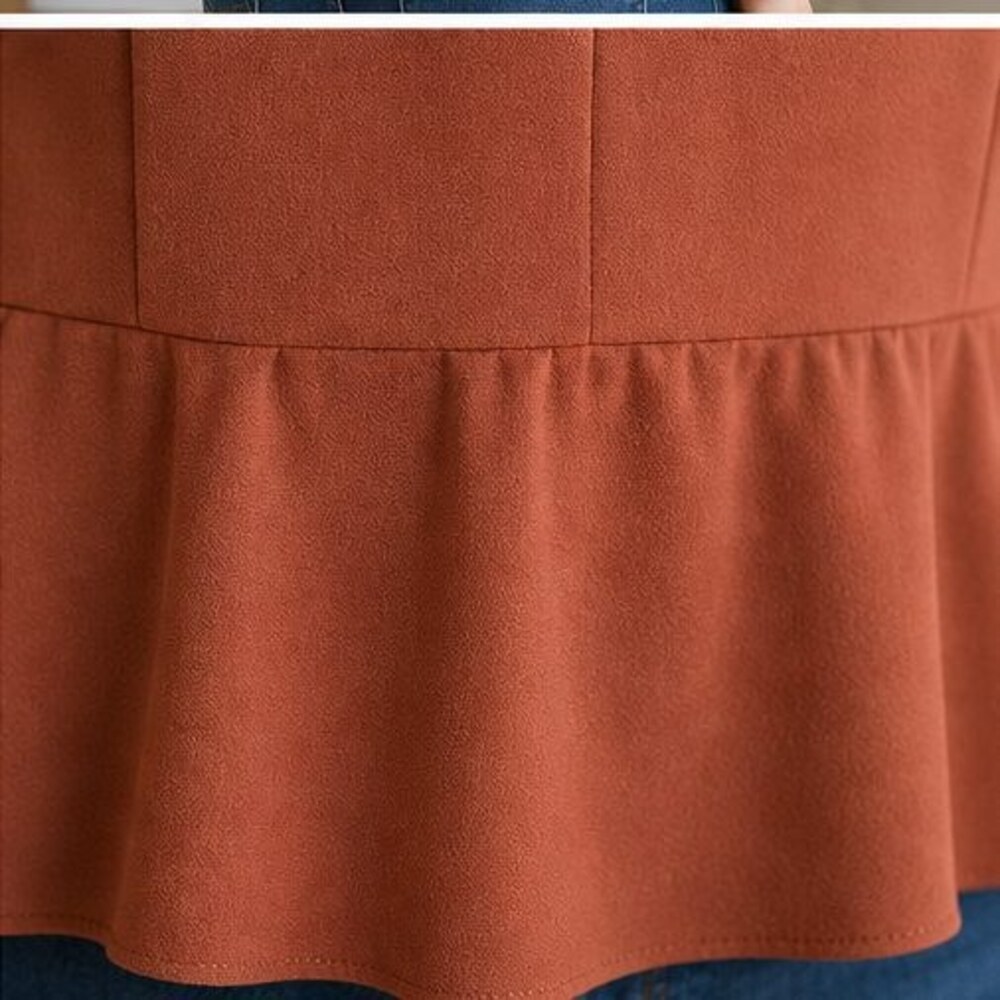 Rust V Neck Top - Picture 6 of 6